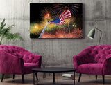 U.S. Flag and Fireworks! 18105 Home Decor Art Fireworks Photo