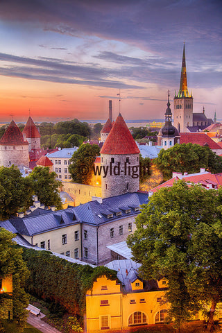 A Stunning Overhead View of Old Town in Tallinn, Estonia 24086