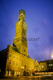 The Clock Tower at Twilight, Brugge, Belgium! MS-3032 Architecture Art
