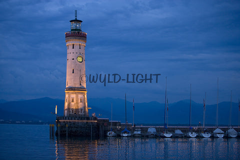 Lindau Lighthouse, Lindau, Lake Constance, Germany 14123 Scenic Art