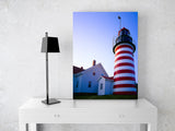 West Quoddy Head Light, Lubec, Maine Coast! MS-9945 Lighthouse Art