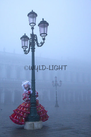 Carnival in Venice, Italy on a foggy morning in San Marco Square 34311