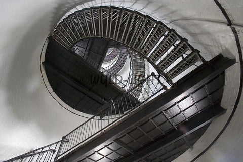 Metal Staircase Inside the Hunting Island Light, SC MS-8935 Modern Art