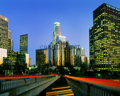 Los Angeles, CA at Twilight! MS-2648A  Scenic Photography