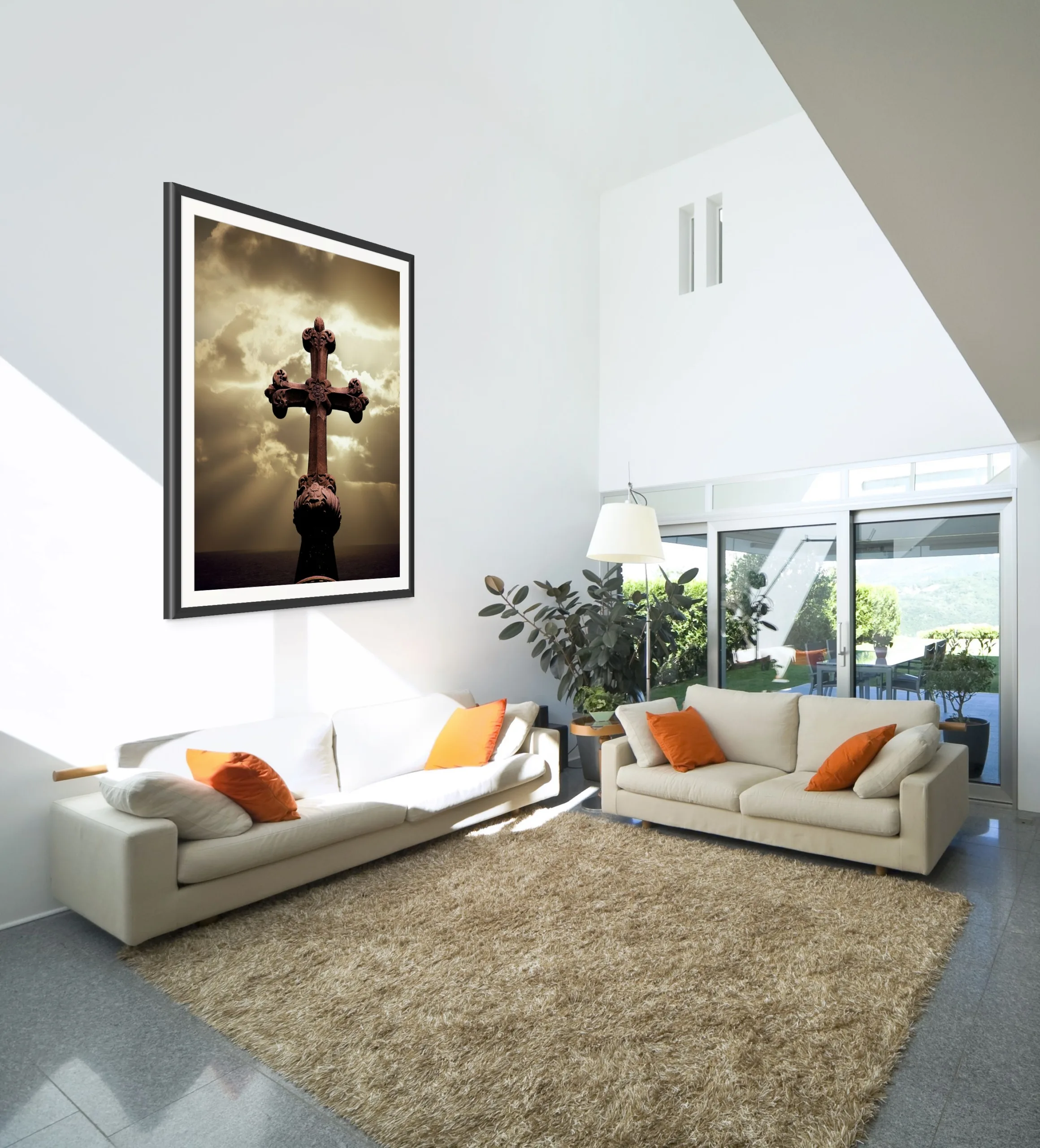 Irish Cross and Sunset, Ireland, Modern Wall Art - Image 3